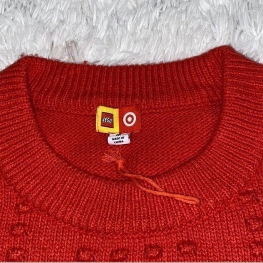 Men's Textured Orange Lego Sweater(Size Medium) - Picture 9 of 9